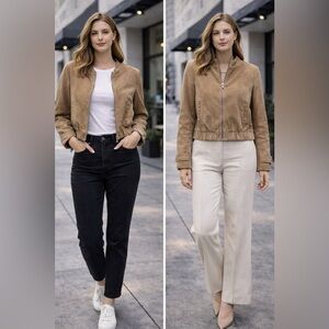 Bernardo Taupe Suede Jacket
B34